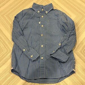 Crewcuts Boys Blue & White Gingham Light Weight Button Down Shirt